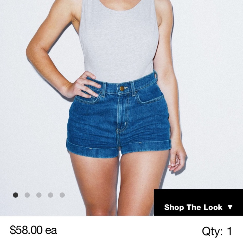 American Apparel High Waist Denim Shorts